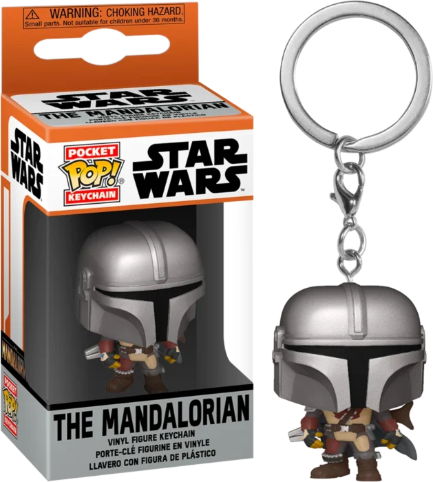 Brelok do kluczy Funko Pocket POP! Mandalorian w srebrnej zbroi z Beskaru