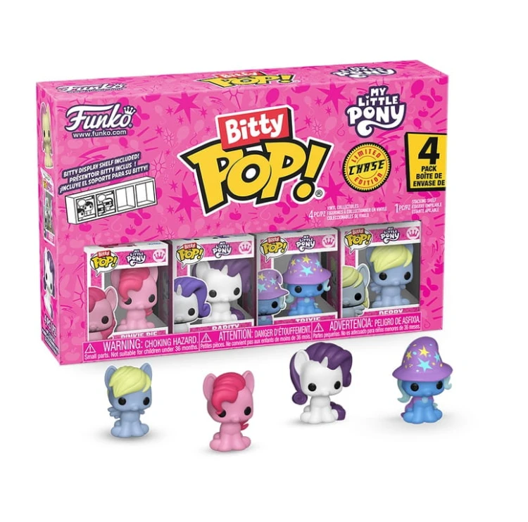 Zestaw 4 miniaturowych figurek Bitty Pop! My Little Pony z Pinkie Pie i ukrytą figurką Chase