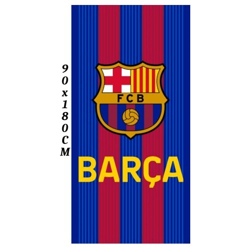 Duży ręcznik plażowy z mikrofibry FC Barcelona rozmiar XL 90x180 cm