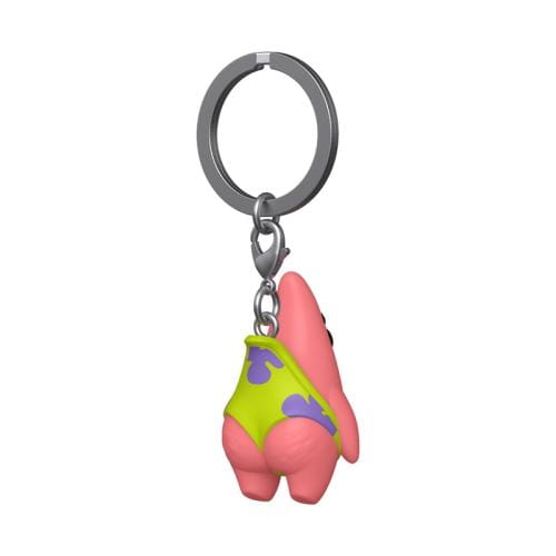 Różowa rozgwiazda Patryk brelok Pocket POP! – zbliżenie na figurkę z metalowym kółkiem.