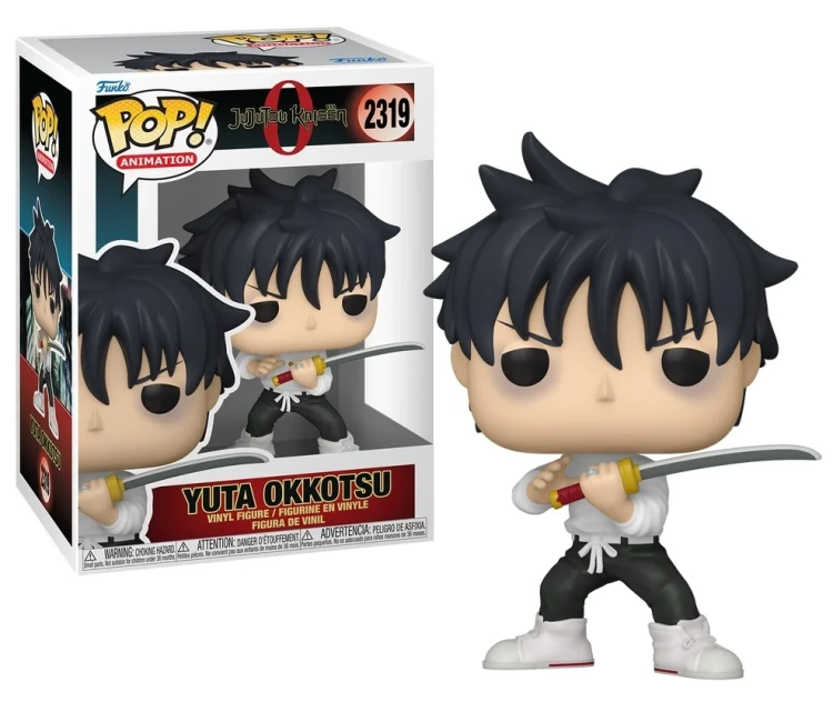 Figurka Funko POP! Animation Jujutsu Kaisen 0 Yuta Okkotsu 2319 z mieczem w pudełku.