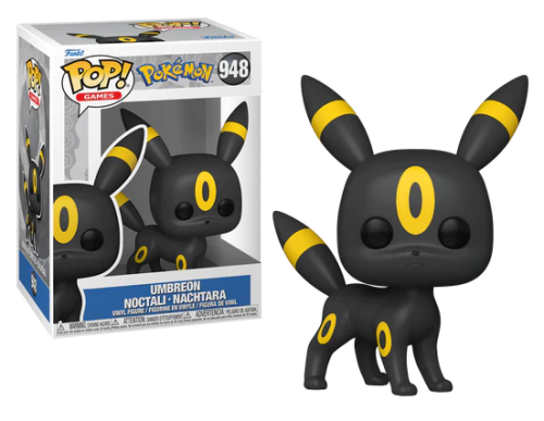 Figurka Funko POP! Games Pokemon Umbreon 948 mroczna ewolucja Eevee w pudełku.