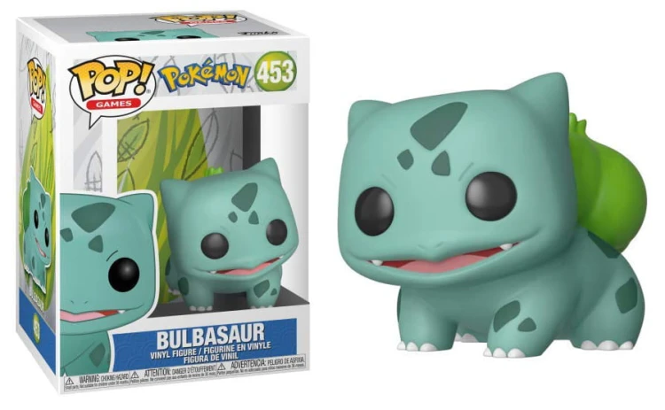 Figurka Funko POP! Games Pokemon Bulbasaur 453 zielony Pokemon trawiasty w pudełku.