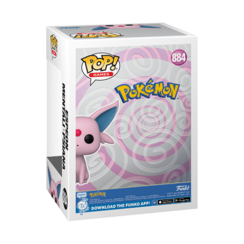 Tył opakowania Funko POP! Pokemon Espeon prezentujący figurkę kolekcjonerską