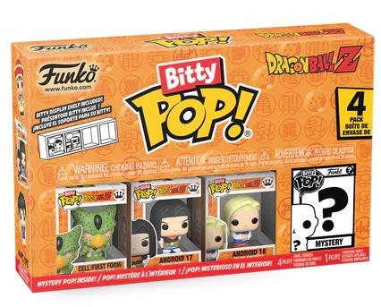 Bitty Pop! Dragon Ball Z Cell First Form zestaw 4 mini figurek 2,5 cm widok opakowania.