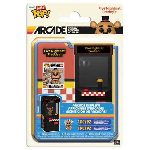 Bitty Pop! Five Nights at Freddy's Toy Freddy w gablotce typu Arcade widok z przodu.