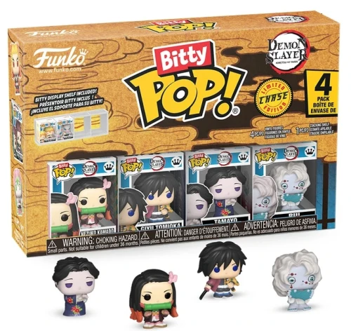 Funko Bitty Pop! Demon Slayer 4-Pack zestaw figurek Nezuko Kamado przód opakowania.