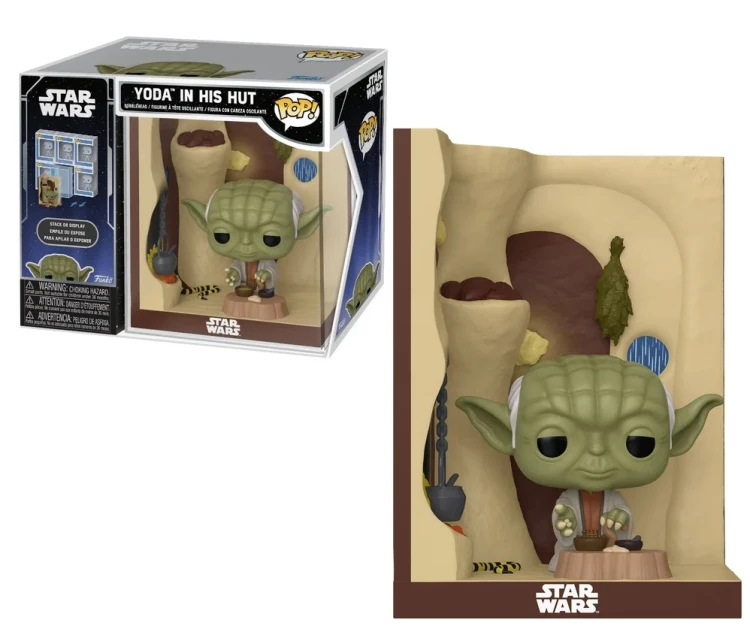 unko POP! Deluxe Star Wars Yoda w swojej chatce Diorama Nooks pudełko przód