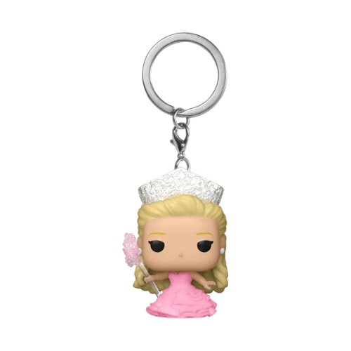 Mini figurka brelok Glinda z filmu Wicked – zbliżenie na detale i kółko.