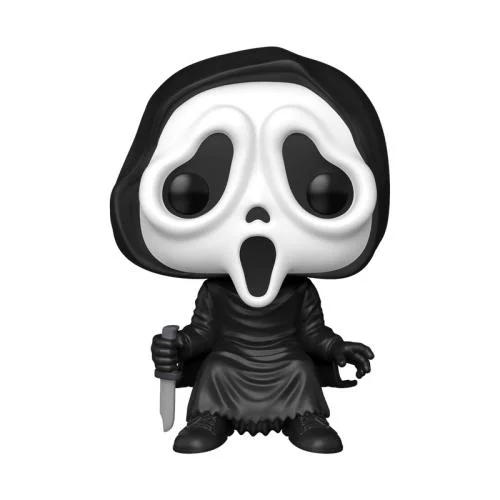 Siedzący morderca Ghost Face z filmu Krzyk jako figurka winylowa Funko POP! nr 2002.